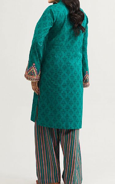 Kayseria Teal Lawn Suit (2 pcs) | Pakistani Lawn Dress in USA- Image 2