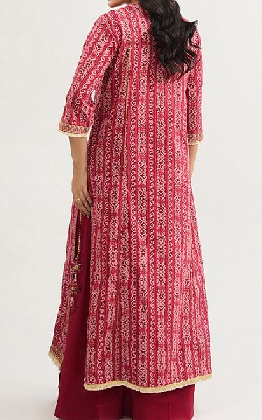 Kayseria Red/Off White Lawn Suit (2 pcs) | Pakistani Lawn Dress in USA- Image 2