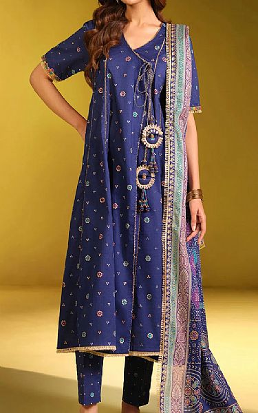 Kayseria Blue Lawn Suit | Pakistani Lawn Dress in USA- Image 1