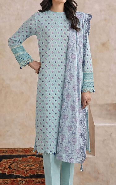 Kayseria Sky Blue Lawn Suit | Pakistani Lawn Dress in USA- Image 1