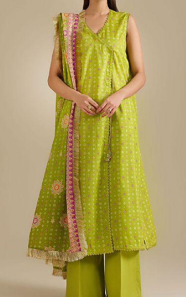 Kayseria Neon Green Lawn Suit | Pakistani Lawn Dress in USA- Image 1