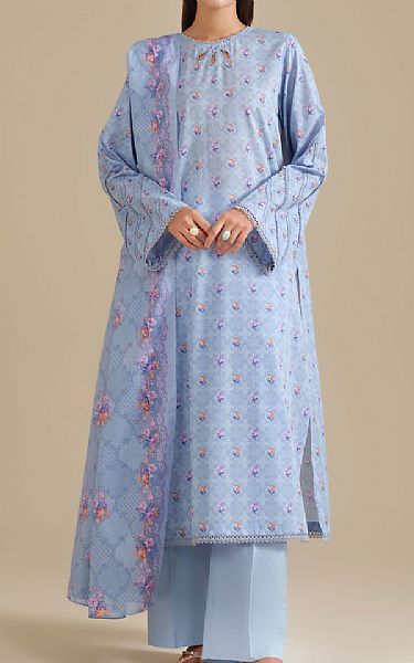 Kayseria Baby Blue Lawn Suit | Pakistani Lawn Dress in USA- Image 1