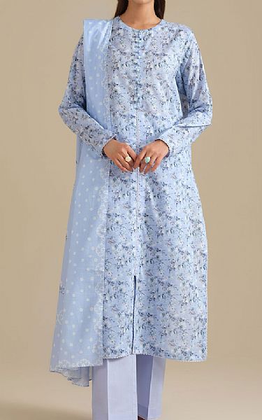 Kayseria Cornflower Blue Lawn Suit | Pakistani Lawn Dress in USA- Image 1
