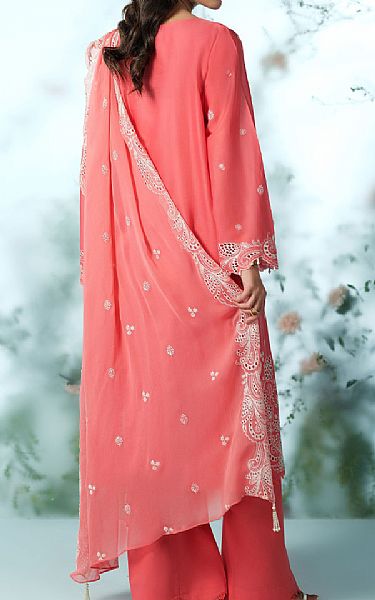 Kayseria Light Coral Lawn Suit | Pakistani Lawn Dress in USA- Image 2
