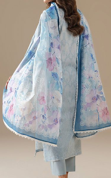 Kayseria Light Grey/Light Blue Lawn Suit | Pakistani Lawn Dress in USA- Image 2