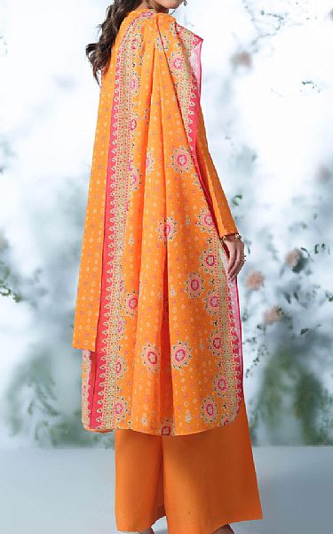 Kayseria Orange Lawn Suit | Pakistani Lawn Dress in USA- Image 2