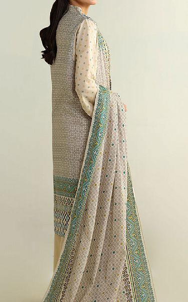 Kayseria Ivory/Grey Lawn Suit | Pakistani Lawn Dress in USA- Image 2