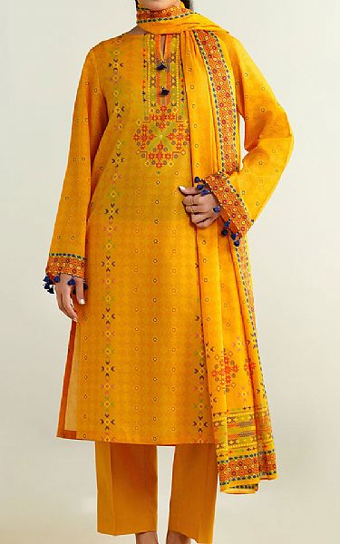 Kayseria Mustard Lawn Suit | Pakistani Lawn Dress in USA- Image 1