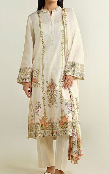 Kayseria Off-white Lawn Suit | Pakistani Lawn Dress in USA- Image 1