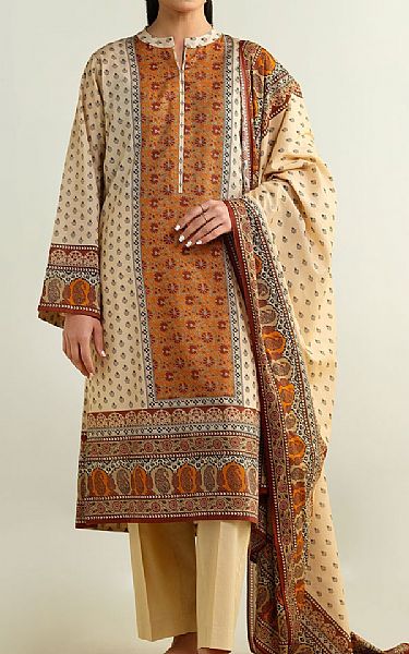 Kayseria Beige Lawn Suit | Pakistani Lawn Dress in USA- Image 1