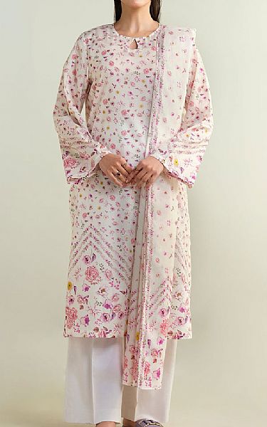 Kayseria White/Pink Lawn Suit | Pakistani Lawn Dress in USA- Image 1