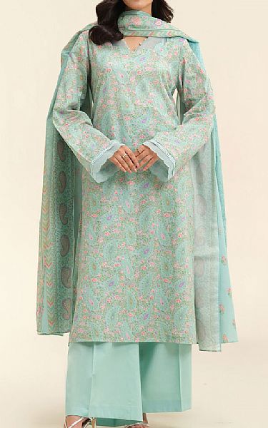 Kayseria Light Turquoise Lawn Suit | Pakistani Lawn Dress in USA- Image 1