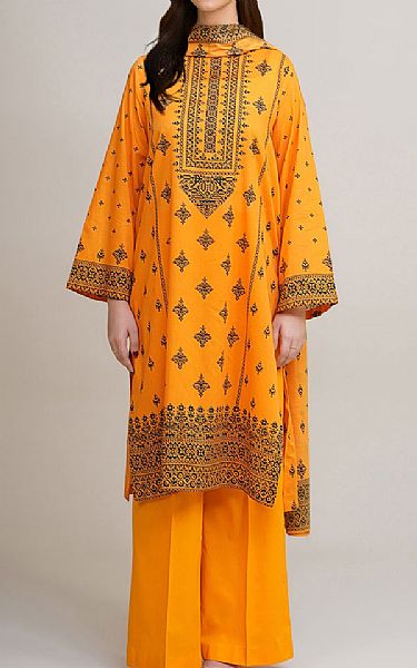 Kayseria Orange Lawn Suit | Pakistani Lawn Dress in USA- Image 1