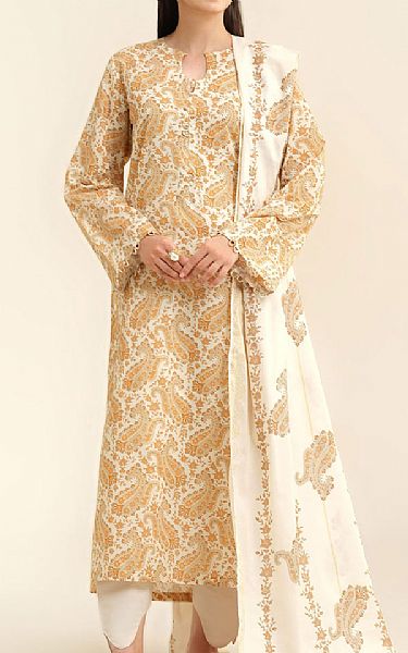 Kayseria Beige Lawn Suit | Pakistani Lawn Dress in USA- Image 1