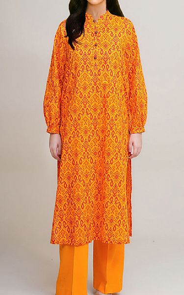 Kayseria Orange Lawn Suit (2 pcs) | Pakistani Lawn Dress in USA- Image 1