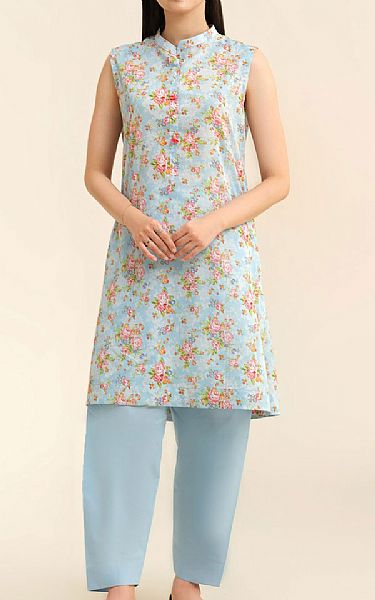 Kayseria Baby Blue Lawn Suit (2 Pcs) | Pakistani Lawn Dress in USA- Image 1