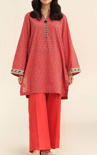 Kayseria Rust Lawn Suit (2 Pcs) | Pakistani Lawn Dress in USA- Image 1
