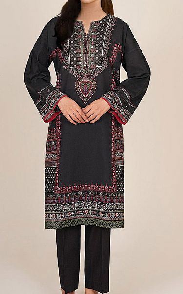 Kayseria Black Khaddar Suit (2 Pcs) | Pakistani Winter Dresses in USA- Image 1