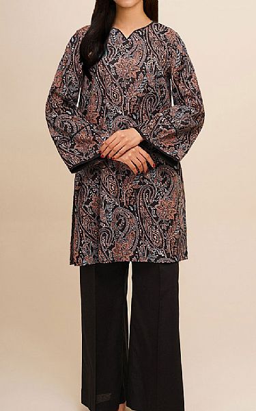 Kayseria Black Khaddar Suit (2 Pcs) | Pakistani Winter Dresses in USA- Image 1