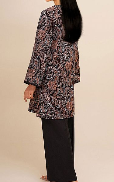 Kayseria Black Khaddar Suit (2 Pcs) | Pakistani Winter Dresses in USA- Image 2