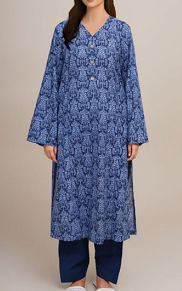 Kayseria Blue Khaddar Suit (2 Pcs) | Pakistani Winter Dresses in USA- Image 1