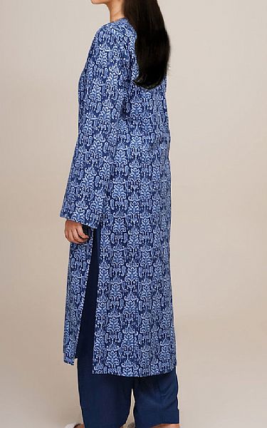 Kayseria Blue Khaddar Suit (2 Pcs) | Pakistani Winter Dresses in USA- Image 2