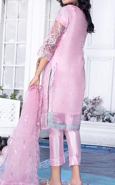 Ketifa Lilac Organza Suit | Pakistani Embroidered Chiffon Dresses- Image 2