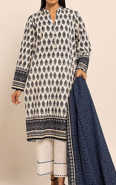 Khaadi Off-white Khaddar Suit | Pakistani Winter Dresses- Image 1