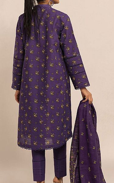Khaadi Purple Khaddar Suit | Pakistani Winter Dresses- Image 2