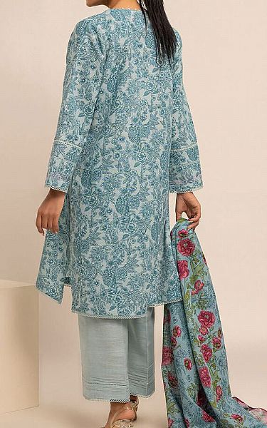 Khaadi Light Turquoise Khaddar Suit | Pakistani Winter Dresses- Image 2