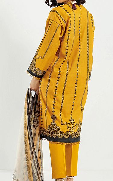 Khaadi Mustard Lawn Suit | Pakistani Dresses in USA- Image 2