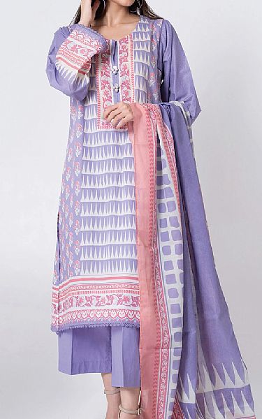Khaadi Lavender Lawn Suit | Pakistani Dresses in USA- Image 1
