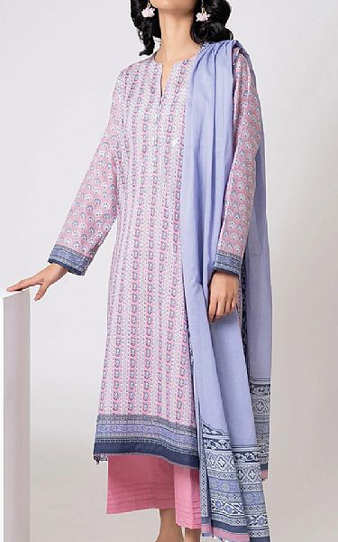 Khaadi Baby Pink Lawn Suit | Pakistani Dresses in USA- Image 1