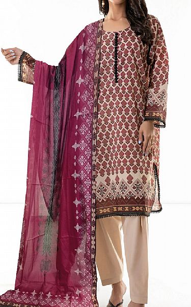 Khaadi Beige Lawn Suit | Pakistani Dresses in USA- Image 1