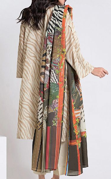 Khaadi Tan Lawn Suit | Pakistani Dresses in USA- Image 2