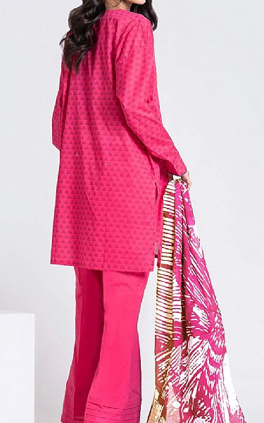 Khaadi Hot Pink Lawn Suit | Pakistani Dresses in USA- Image 2
