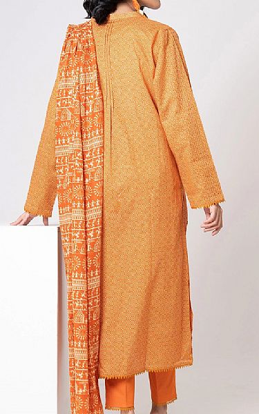 Khaadi Orange Lawn Suit | Pakistani Dresses in USA- Image 2