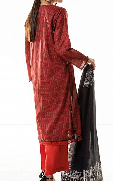 Khaadi Maroon Lawn Suit | Pakistani Dresses in USA- Image 2