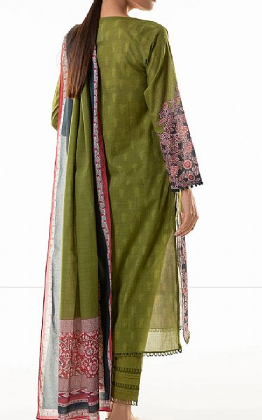 Khaadi Green Lawn Suit | Pakistani Dresses in USA- Image 2