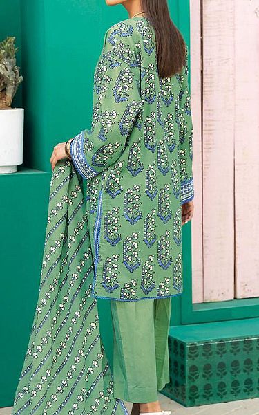 Khaadi Pastel Green Cambric Suit | Pakistani Lawn Suits- Image 2