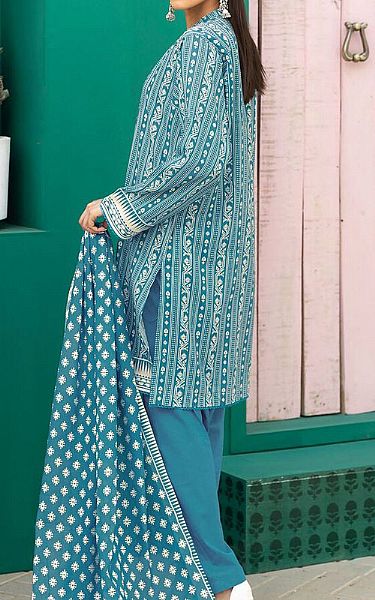Khaadi Light Turquoise Cambric Suit | Pakistani Lawn Suits- Image 2