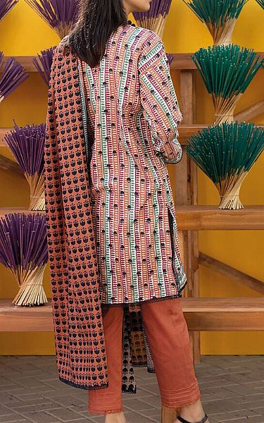 Khaadi Rust Lawn Suit | Pakistani Lawn Suits- Image 2