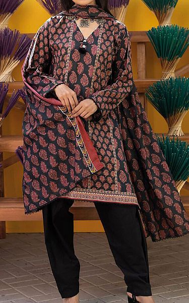 Khaadi Black Lawn Suit | Pakistani Lawn Suits- Image 1