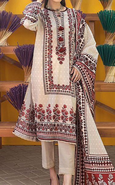 Khaadi Tan Lawn Suit | Pakistani Lawn Suits- Image 1