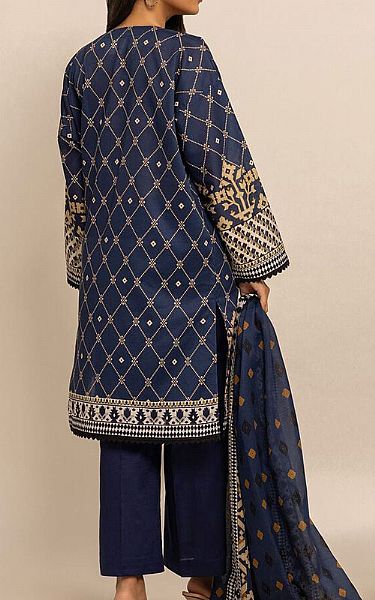 Khaadi Navy Blue Lawn Suit | Pakistani Lawn Suits- Image 2