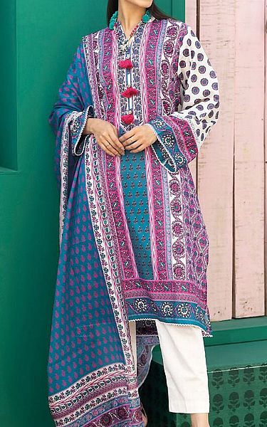 Khaadi Multicolor Lawn Suit | Pakistani Lawn Suits- Image 1