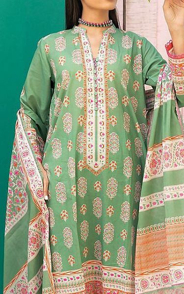 Khaadi Mint Green Cambric Suit | Pakistani Lawn Suits- Image 2