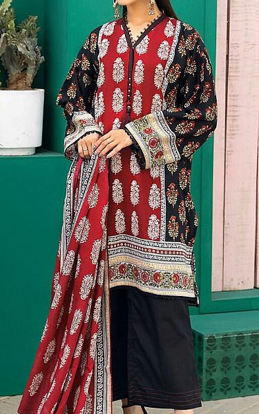 Khaadi Black Cambric Suit | Pakistani Lawn Suits- Image 1