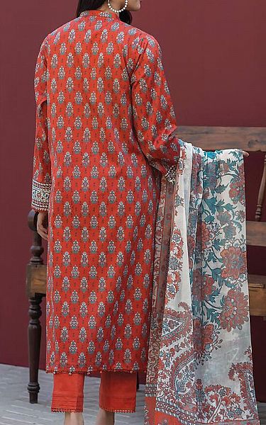 Khaadi Rust Lawn Suit | Pakistani Lawn Suits- Image 2