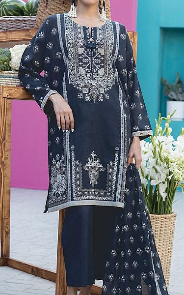 Khaadi Black Lawn Suit | Pakistani Lawn Suits- Image 1